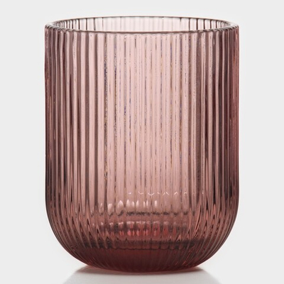 Стакан стеклянный Магистр «Грани», 260 мл, 7,5×9,5 см, цвет сиреневый