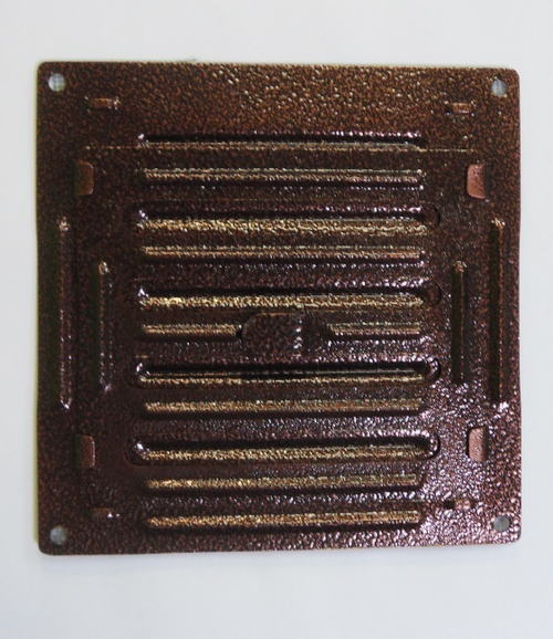 Решетка вент. регул 150*150 мм вытяж Эра металл медь корич.