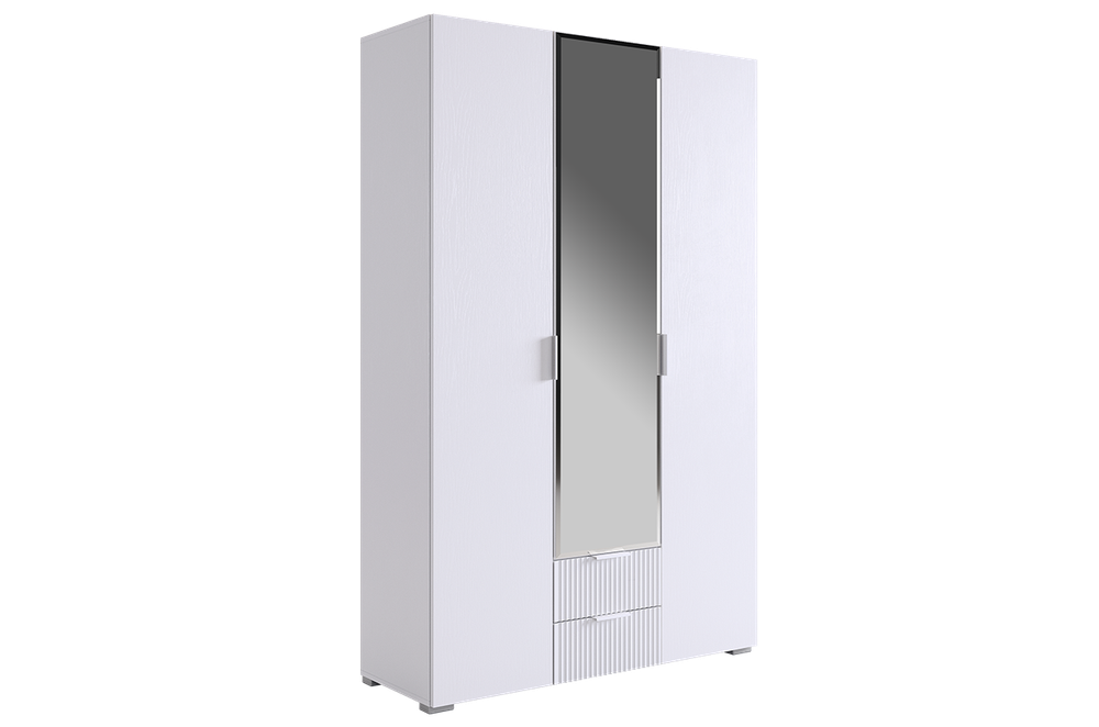 Шкаф трехдверный "Зефир" 109.02, (Белое дерево/Белый (эмаль))