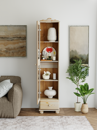 Шкаф витрина Бритта однодверный лак