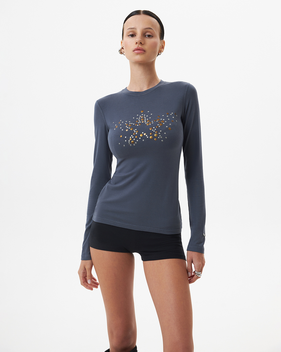 GRAPHITE FLOWER LONGSLEEVE