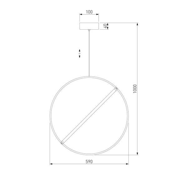 Подвесной светодиодный светильник Eurosvet Element 90282/1 бронза