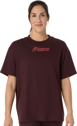 Женская теннисная футболка Asics Logo - dark currant