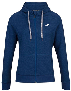 Кофта для девочки теннисная  Babolat Exercise Hood Jacket Girl - estate blue heather