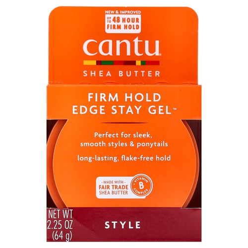Cantu, Edge Stay Gel™, масло ши, для повышенной фиксации, 64 г (2,25 унции)
