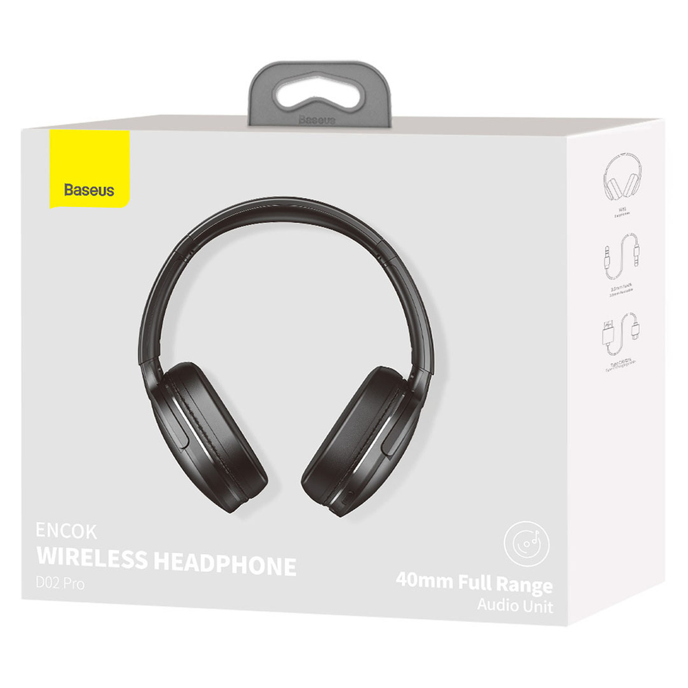 Беспроводные наушники Baseus Encok Wireless Headphone D02 Pro - Black
