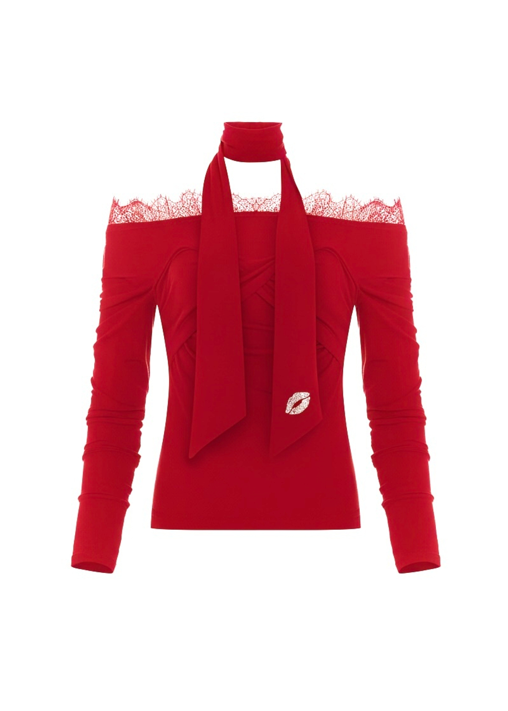 Лонгслив с драпировкой