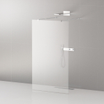 Душевая перегородка Cezares LIBERTA-L-2-125-C-Cr профиль хром, стекло прозрачное