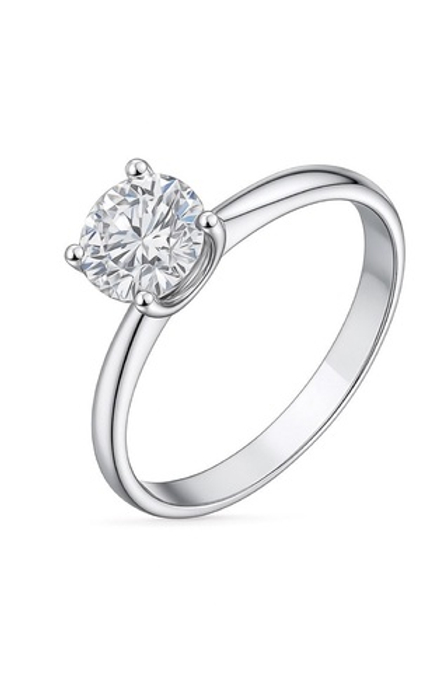 Узкое кольцо с бриллиантом 1 карат