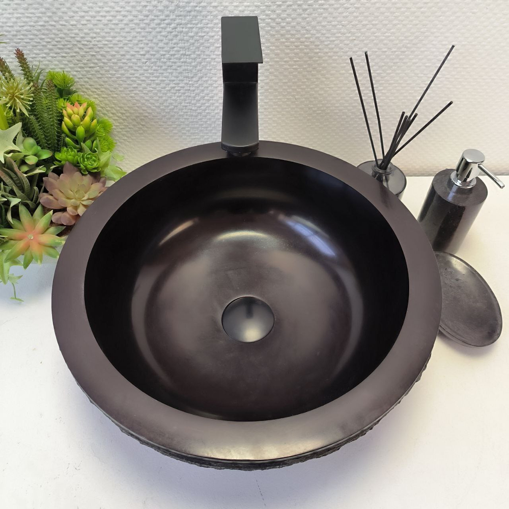 Раковина из андезита Bowl Black Marmo BA-62961 40*40*15 21