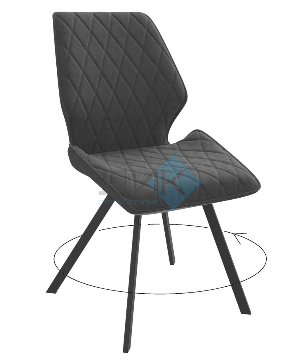 Стул DikLine 243PRO поворотный опоры чёрные