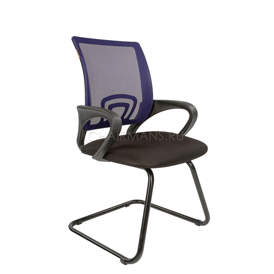 Кресло посетителя Chairman 696 V сетка/ткань синий/черный
