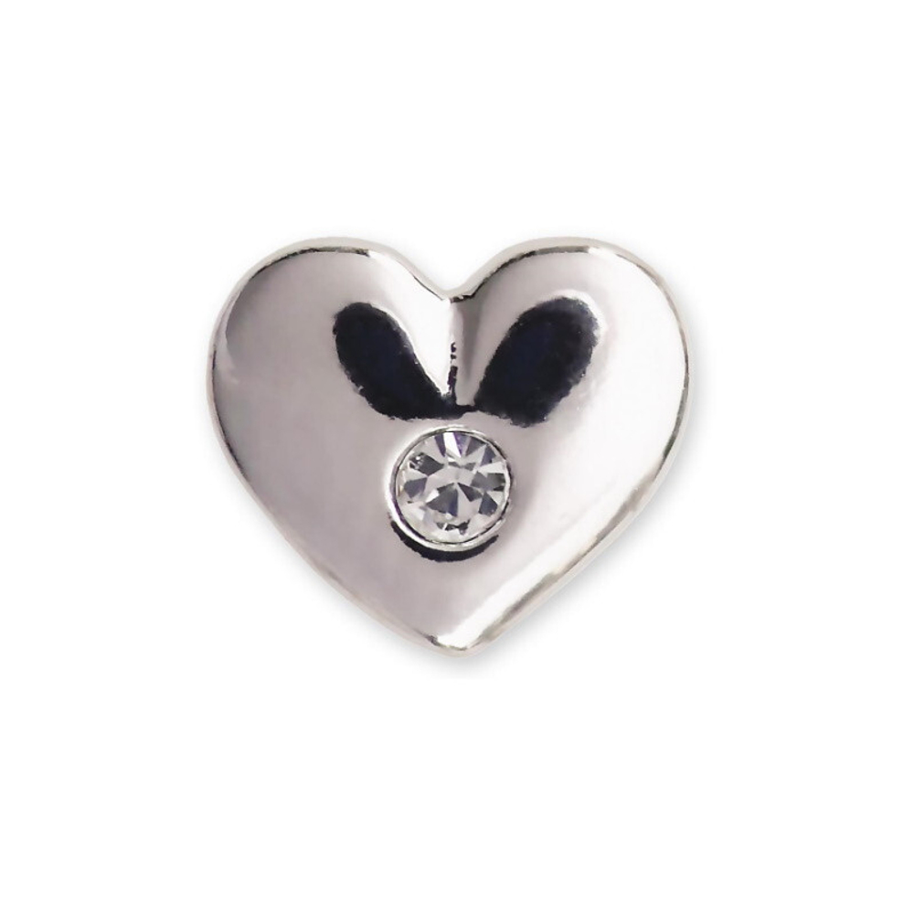 Медицинские серьги-гвоздики Heart Crystal Swarovsky Biojoux BJT965