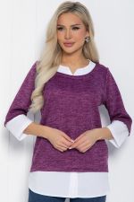 Джемпер Нежный акцент (сиреневый) Б12616-4 LT Collection