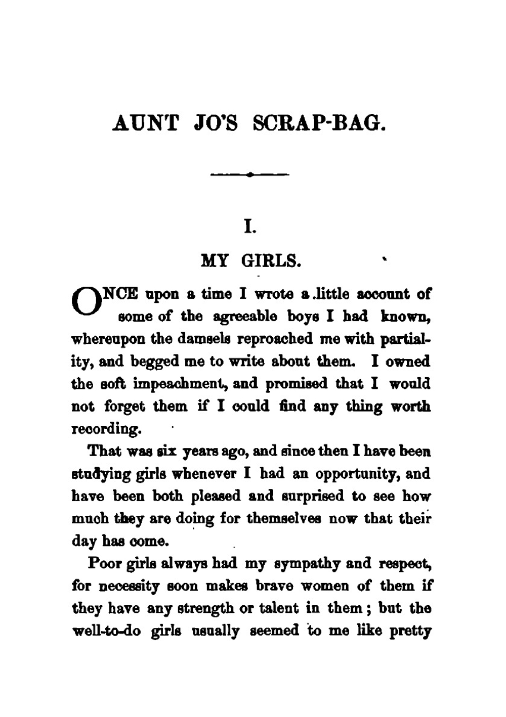 Aunt Jo's Scrap-Bag. Vol. 4. My Girls, Etc | Alcott Louisa May