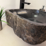 Раковина из речного камня RS-66089 46х43х15 из натурального камня