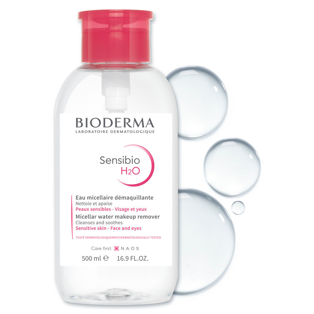 BIODERMA SENSIBIO H2O Мицелловый раствор с помпой 500мл.