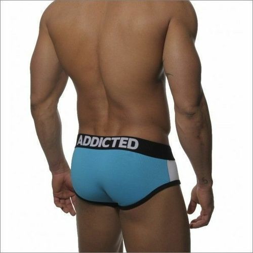 Мужские трусы брифы бело-бирюзовые Addicted Brief