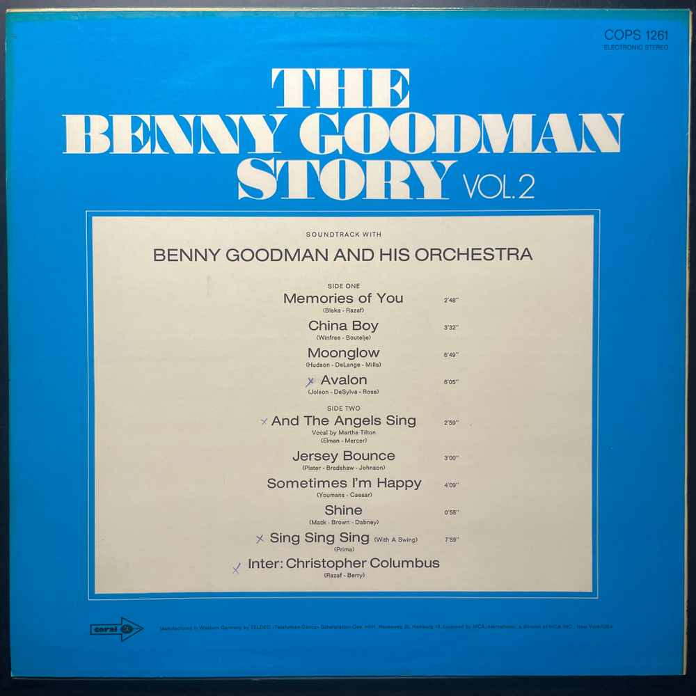 Benny Goodman ‎– The Benny Goodman Story Vol. 2 (Германия)