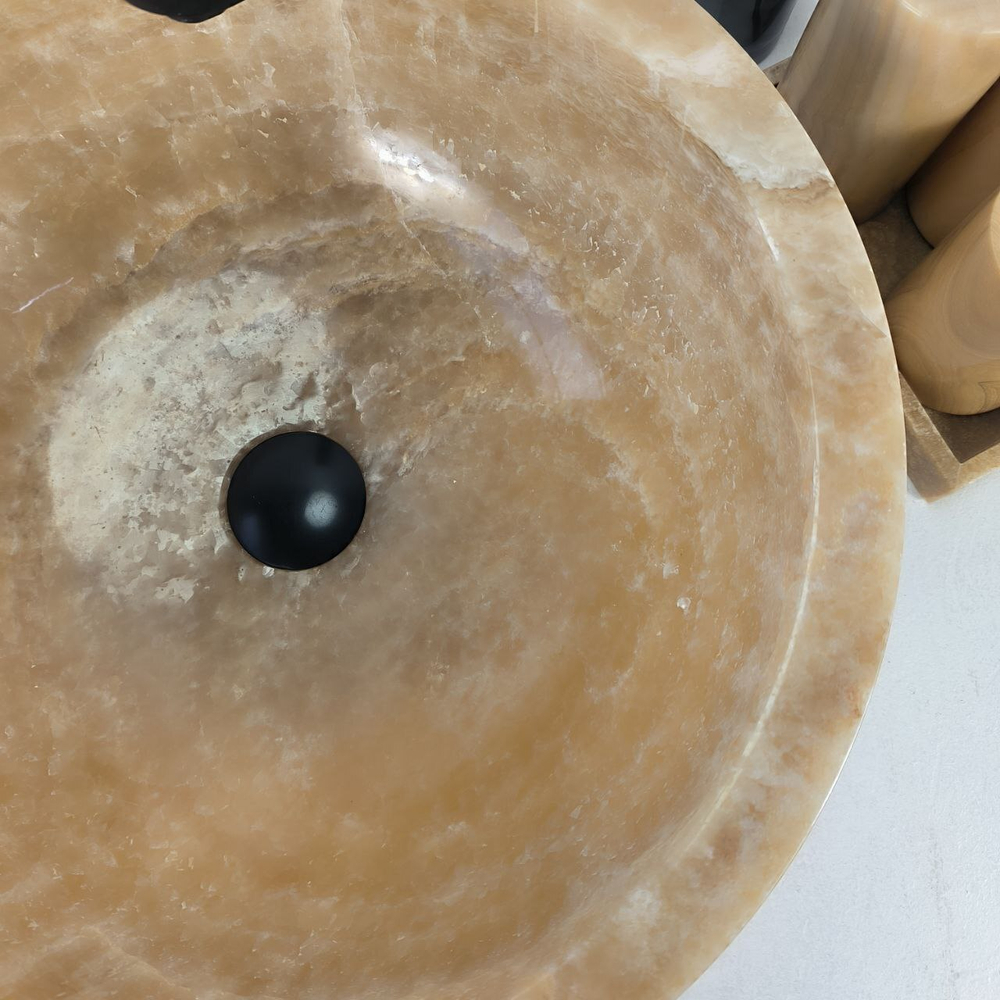 Раковина из оникса Bowl Yellow BO-64724 45*45*17 0200