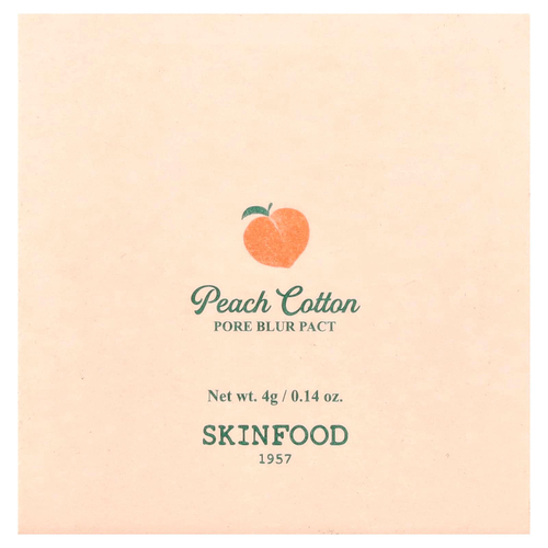 SKINFOOD, спрей для очищения пор с хлопком, с персиком, 4 г (0,14 унции)