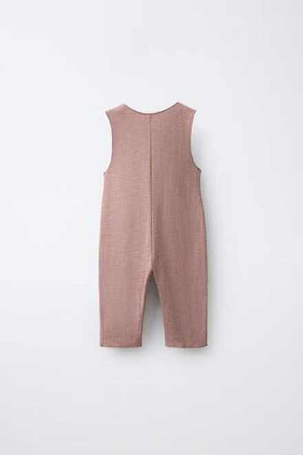 ZARA ДЛИННЫЙ ОДНОТОННЫЙ КОМБИНЕЗОН, ЦВЕТ РОЗОВОГО МЕЛА