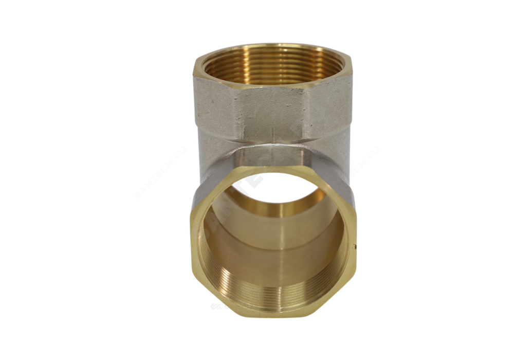 Тройник латунь никель Ду 20 (3/4") ВР/ВР 9007 ГОСТ 32585-2013 Aquasfera 9007-02