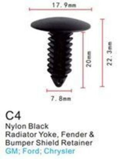 Клипса для крепления внутренней обшивки а/м Крайслер пластиковая (100шт/уп.) Forsage клипса C0004Beige(Chrysler)