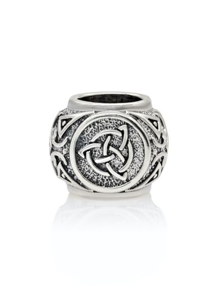 Купите шарм Триглав из серебра 925 пробы с доставкой, фото на белом фоне анфас