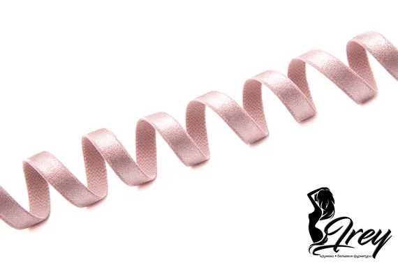 168 740/10 ОПТ Бретель глянец Lauma Fabrics, 10 мм, серебристый пион 168