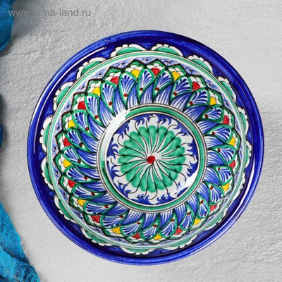 Коса Риштанская Керамика Узоры , 18 см, большая, микс