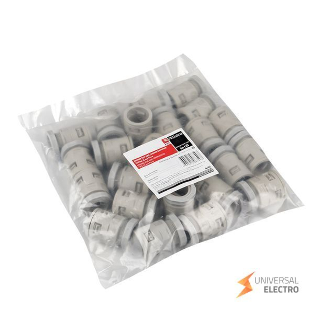 Коннектор для гофрированной трубы (25 мм) (25 шт) EKF-Plast