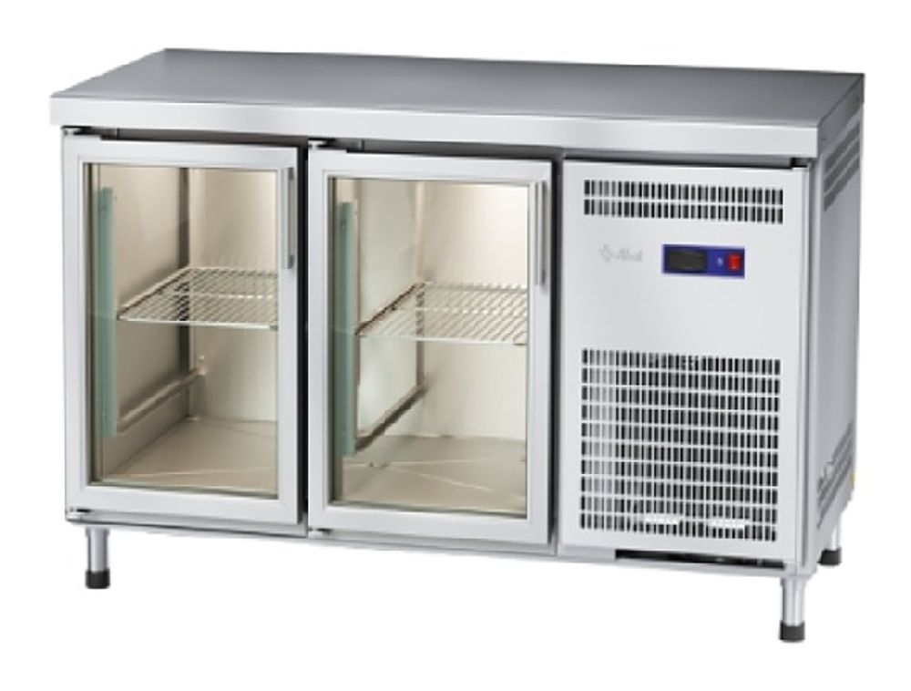 Стол холодильный Abat СХС-60-01 (дверь-стекло, дверь-стекло, без борта)