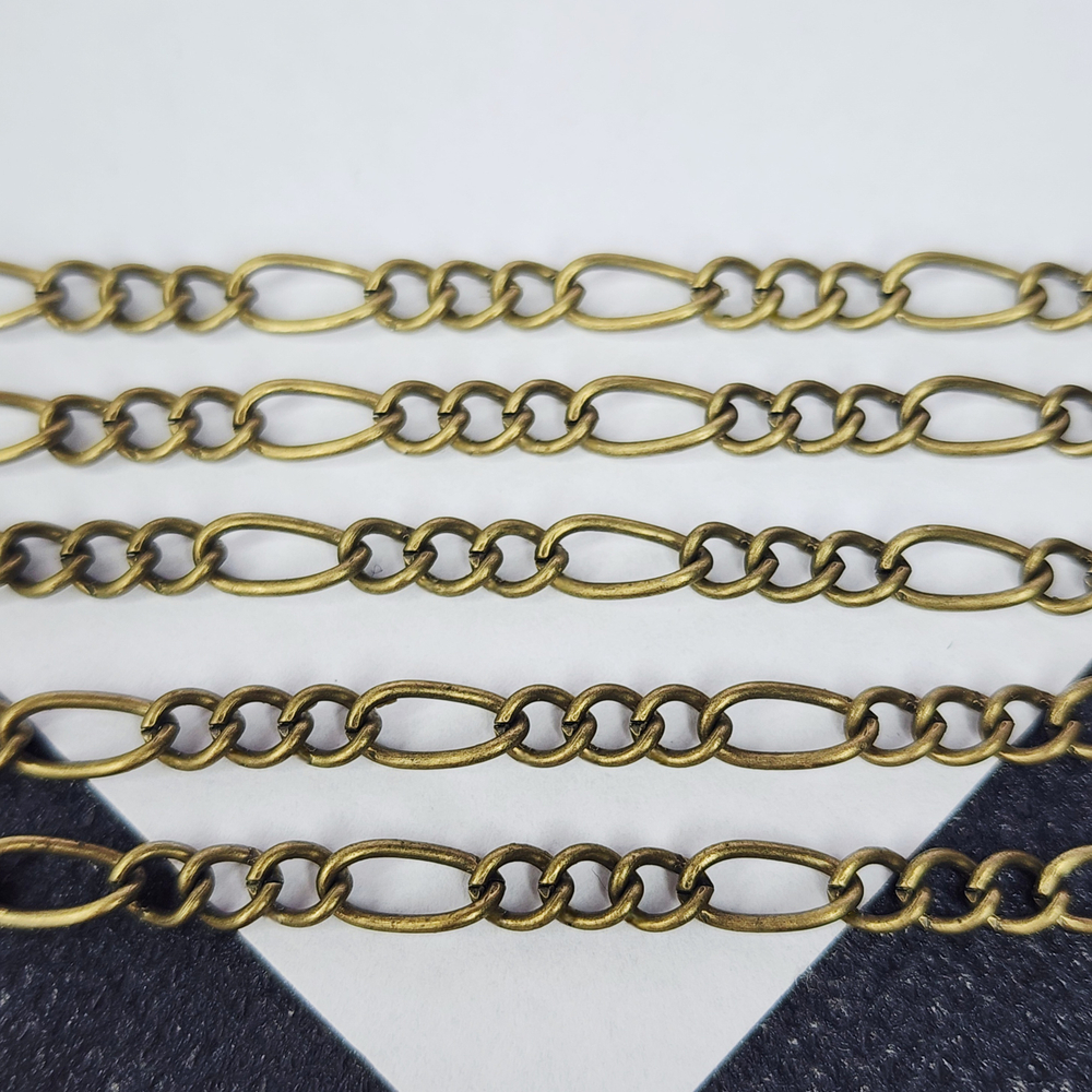 Цепочка, цвет античная бронза, винтаж, р-р 7×4мм, цена за отрезок 50 см