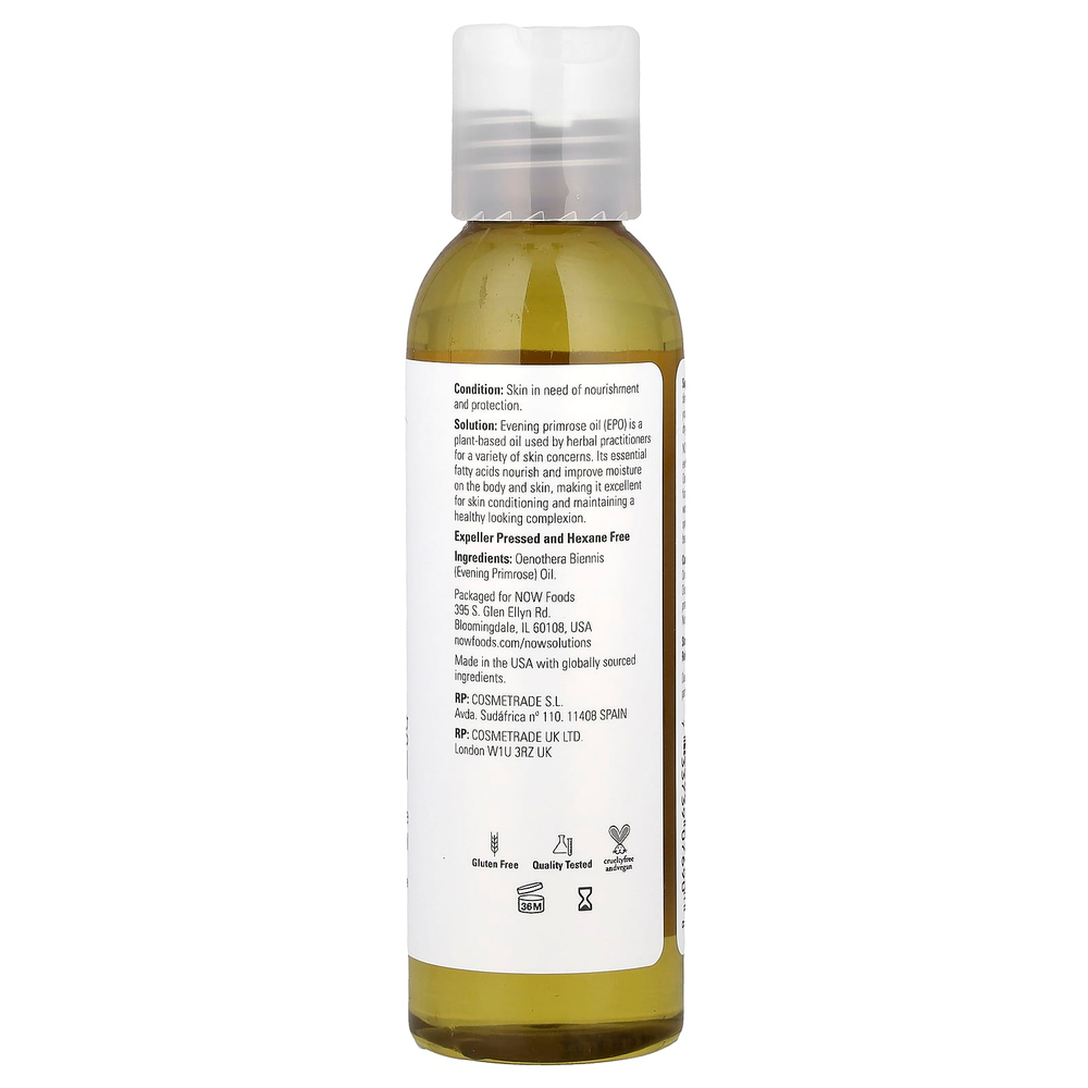 NOW Foods, Solutions, масло примулы вечерней, 118 мл (4 жидких унции)