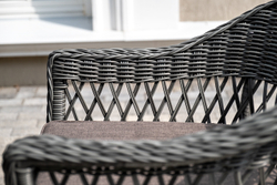 "Сицилия" обеденная группа плетеная, цвет графит