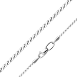 Цепь из белого золота с алмазной гранью (плетение «Панцирное плоское»)