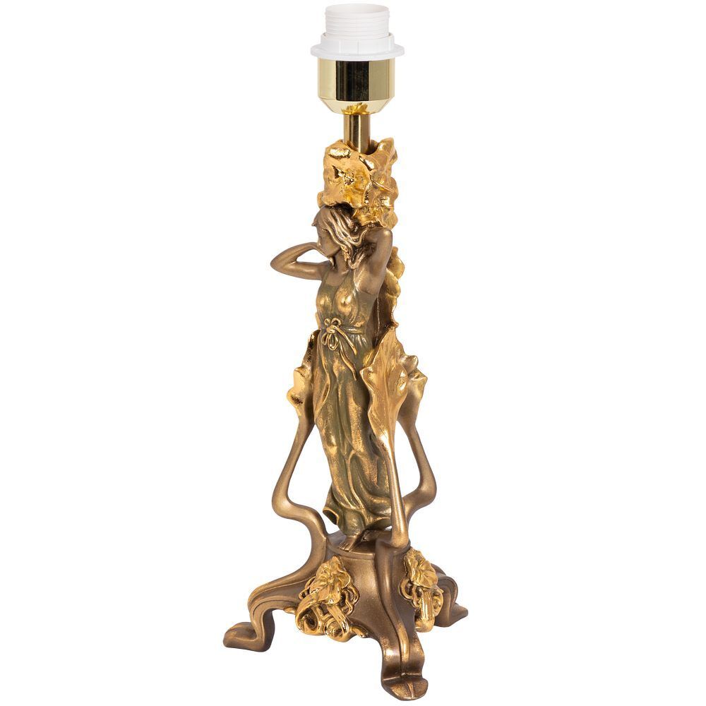 Настольная лампа Флора Бронза с абажуром Тюссо Vatican (Ватикан) Крем