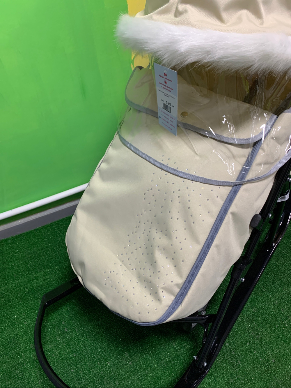 Санки-коляски Pikate КС Снеговик Бежевый