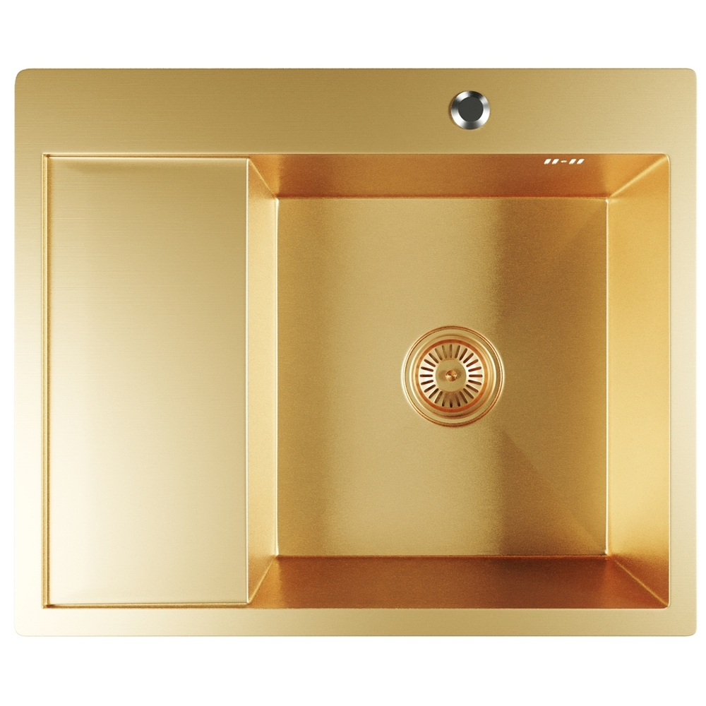 Мойка настол.монтаж 60х50 (3,0) прав. вып 3 1/2  MIXLINE PRO 20см с сифоном (золото)