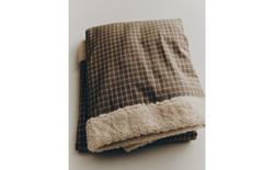 Zara Home плед из хлопка, зелёный, в клетку · 3338/004