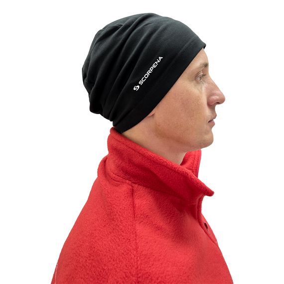 Шапка спортивная тонкая Scorpena Collection черная