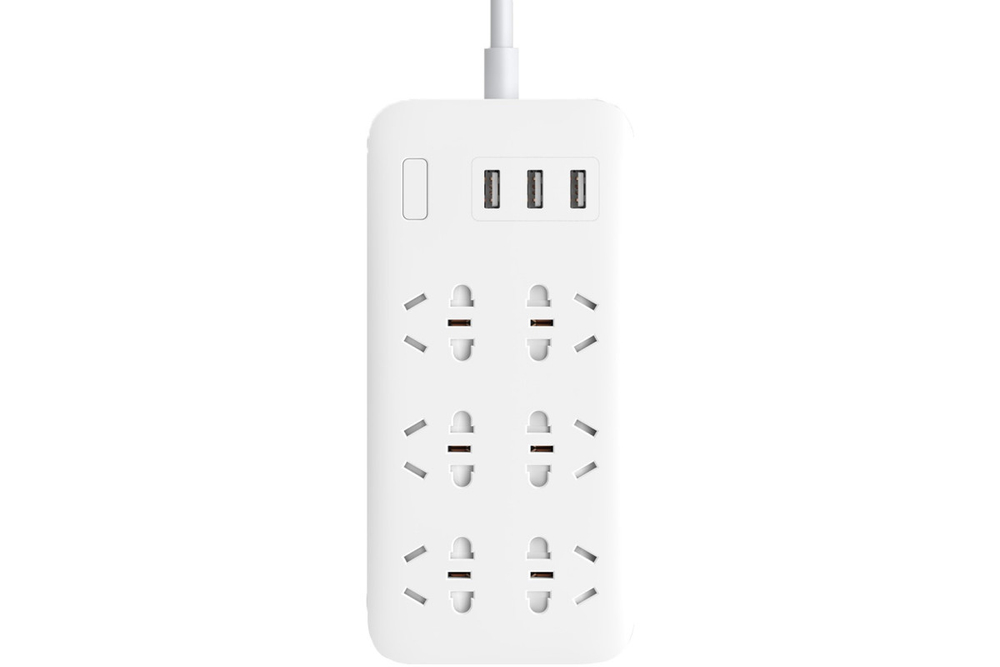 Удлинитель Xiaomi Mi Power Strip 6 розеток и 3 USB порт, белый