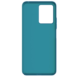 Жесткий чехол синего цвета (Peacock Blue) от Nillkin для Xiaomi Redmi Note 12 4G, серия Super Frosted Shield