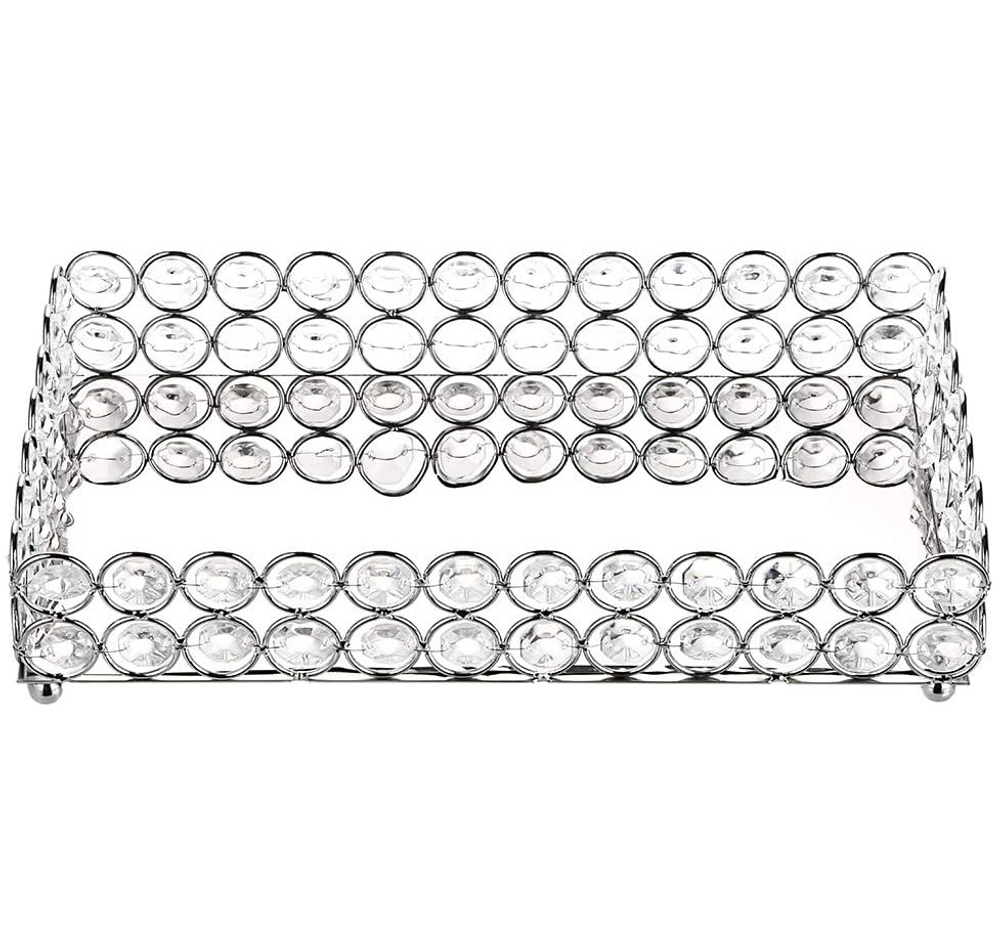 Подставка для предметов 30см Kassatex Crystal Round Silver