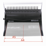 Переплетная машина для пластиковой пружины BRAUBERG "B12", пробивает до 12 листов, сшивает до 450 листов, 530959