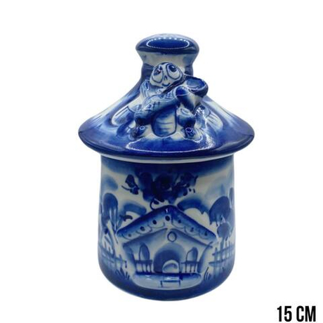 Банка для меда Улей гжель