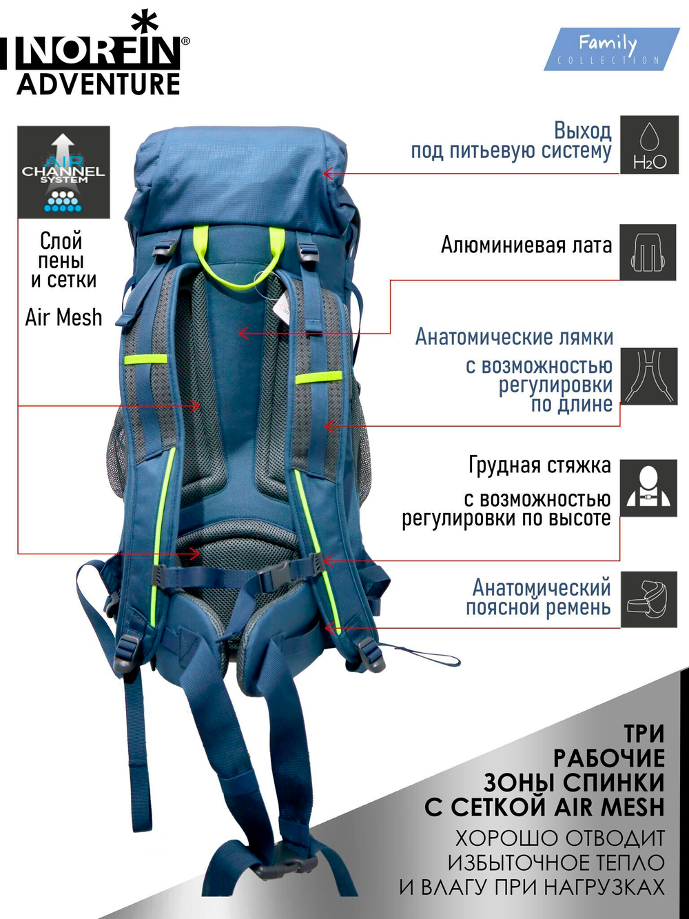 Рюкзак Norfin ADVENTURE 45
