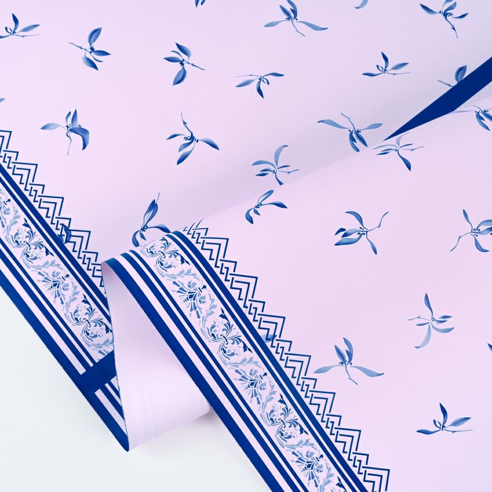 Пленка матовая &quot;Орнамент Флоры&quot; Светло-лиловая 57см*10м