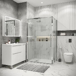 Душевой уголок Grossman Cosmo 100х100 120.K33.02.1010.10.02 стекло шиншилла/профиль хром